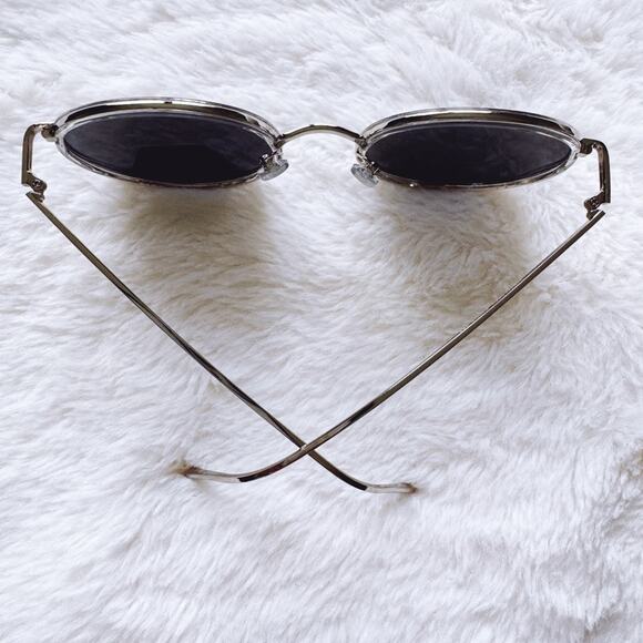 Dean Black w/ Silver Rims Round Sunglasses - Picture 10 of 13